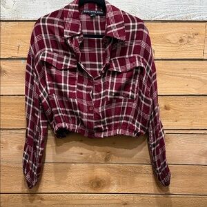 HYFVE Maroon Checkered Button-Down Shirt